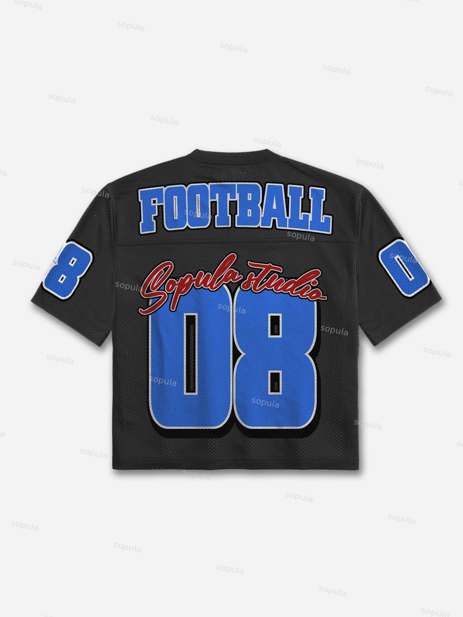 Football No.08 Print  Football Jersey T-shirt Product Image
