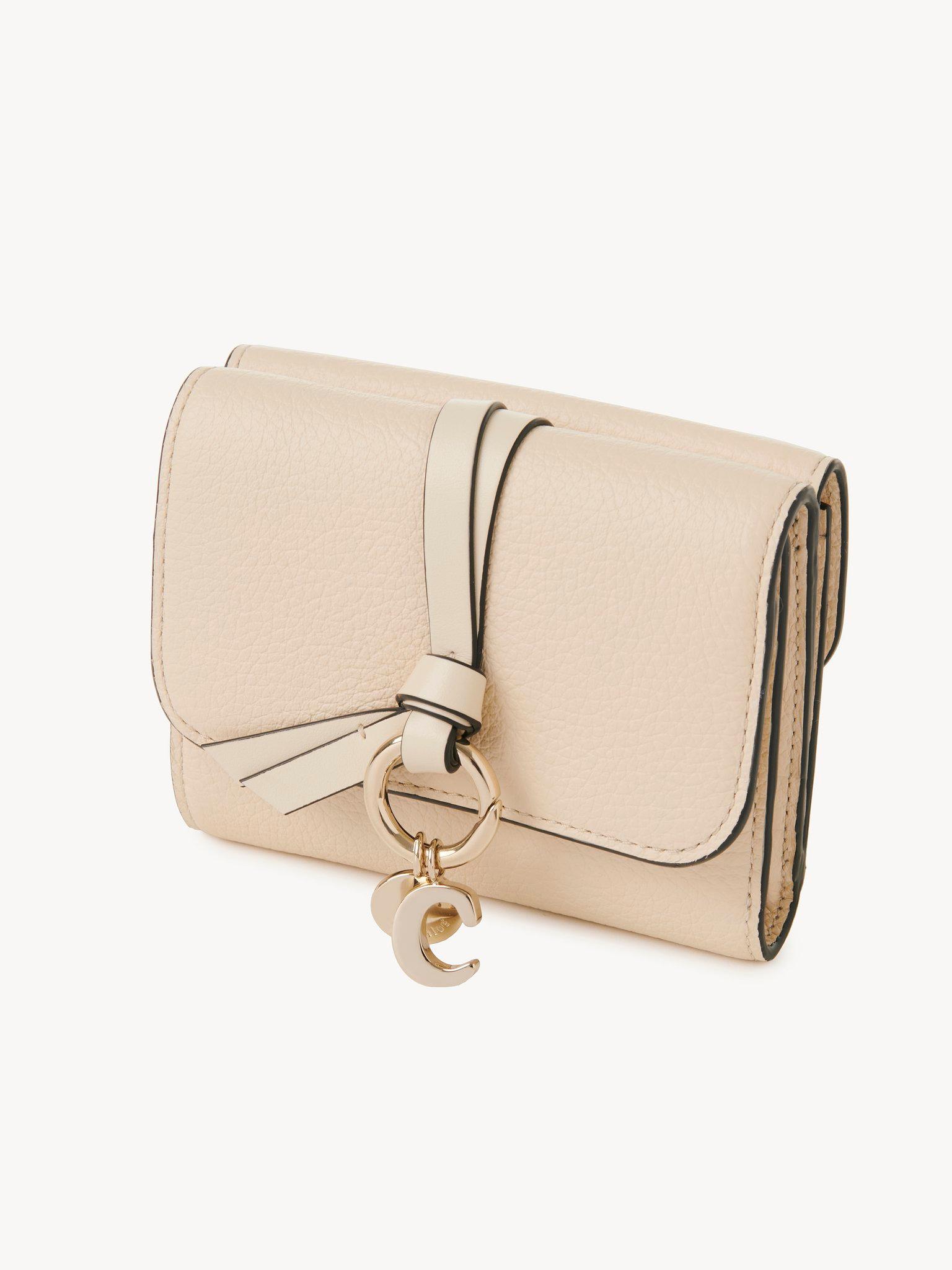 Small Alphabet tri-fold in grained leather Product Image