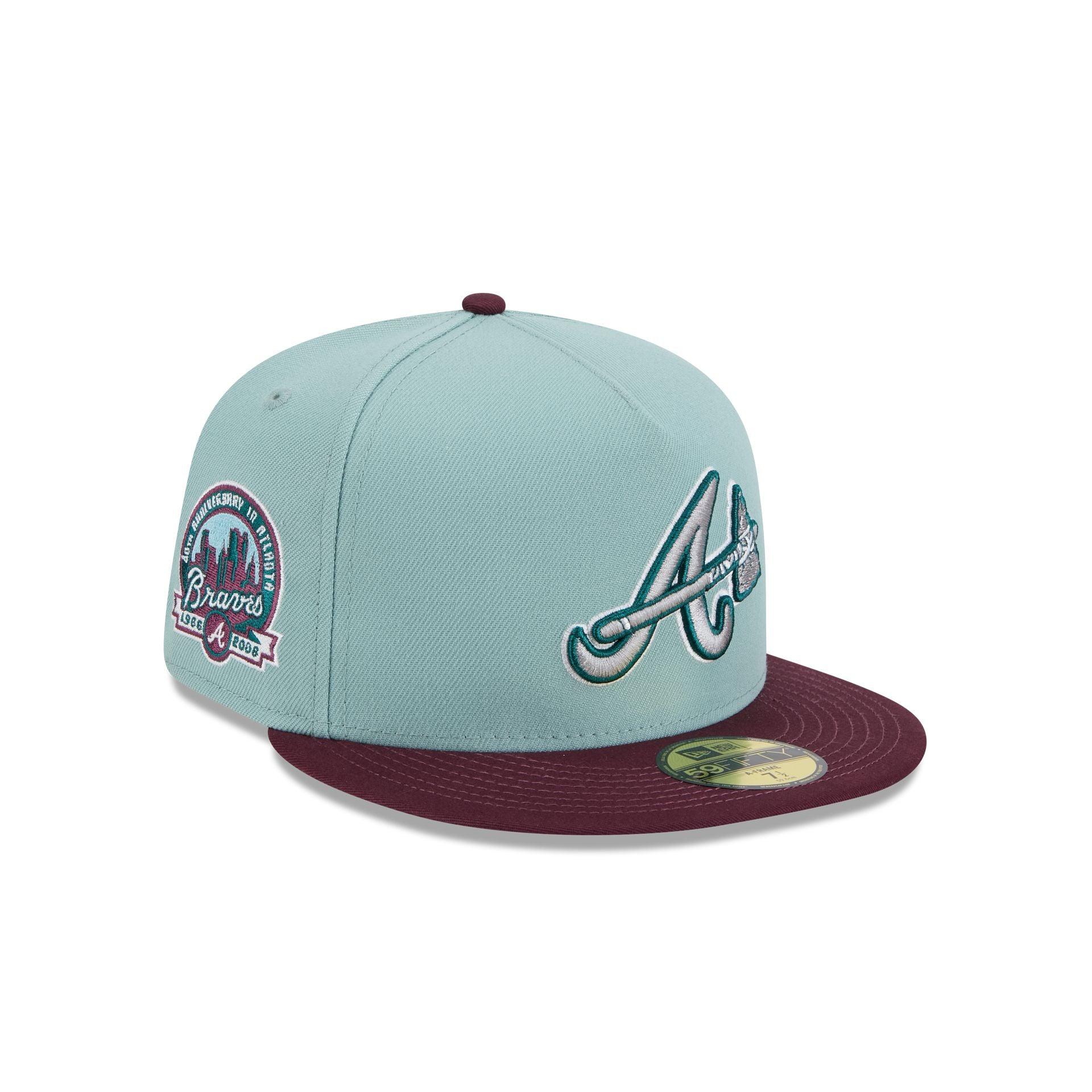 Atlanta Braves Beach Kiss Blue 59FIFTY A-Frame Fitted Hat Male Product Image