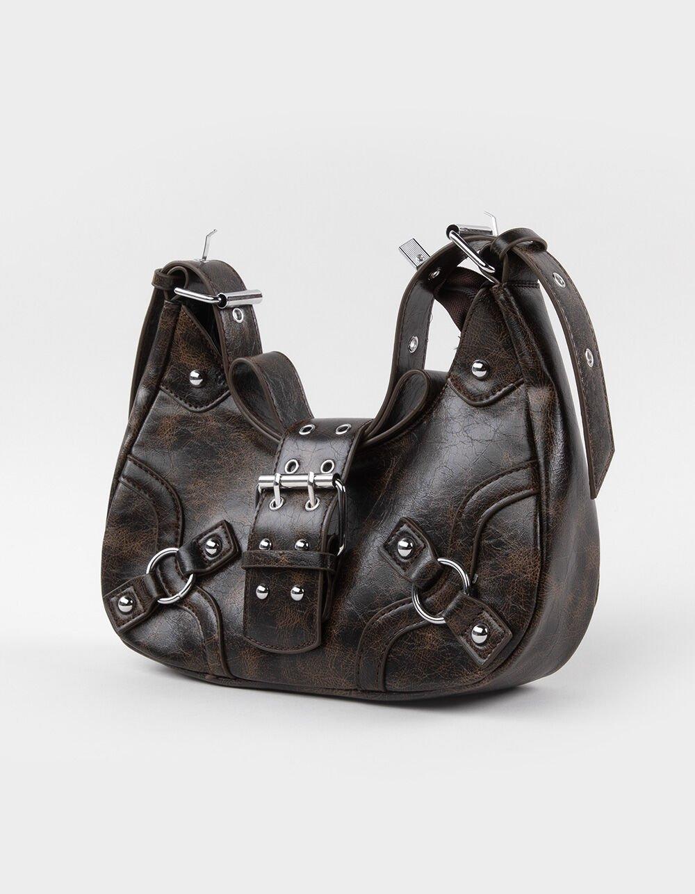 Buckle Shoulder Bag - BROWN Product Image