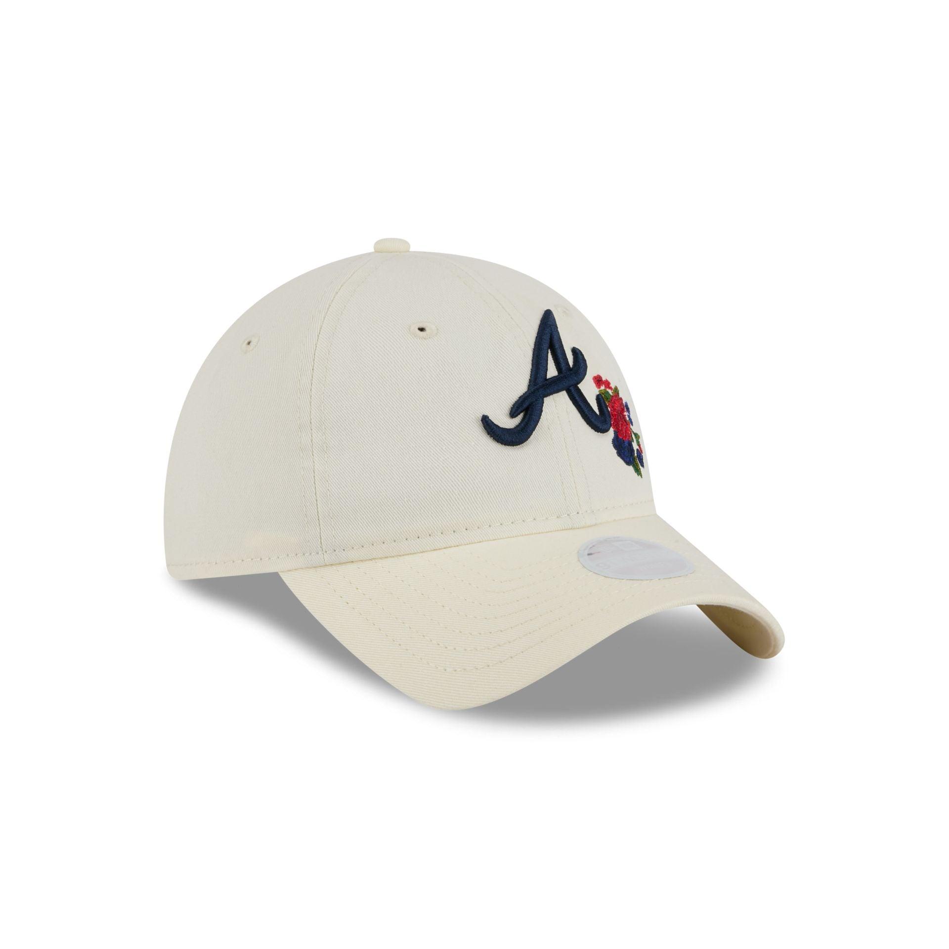 Atlanta Braves Women's Floral Stitch 9TWENTY Adjustable Hat Female Product Image