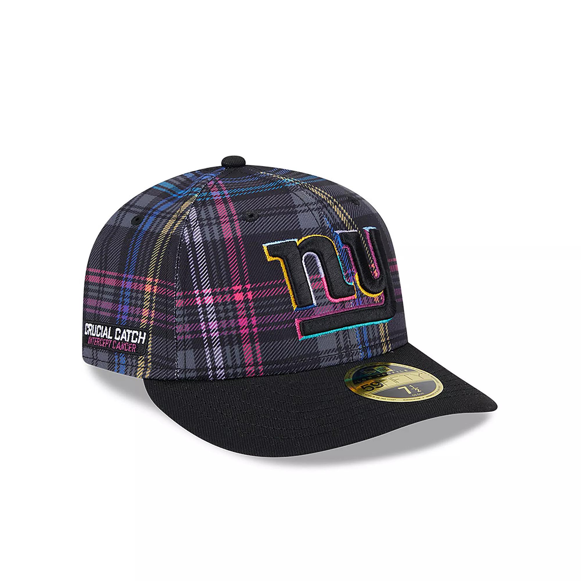 Men's New Era Black New York Giants 2024 NFL Crucial Catch Plaid Low Profile 59FIFTY Fitted Hat, Size: 7 1/8 Product Image