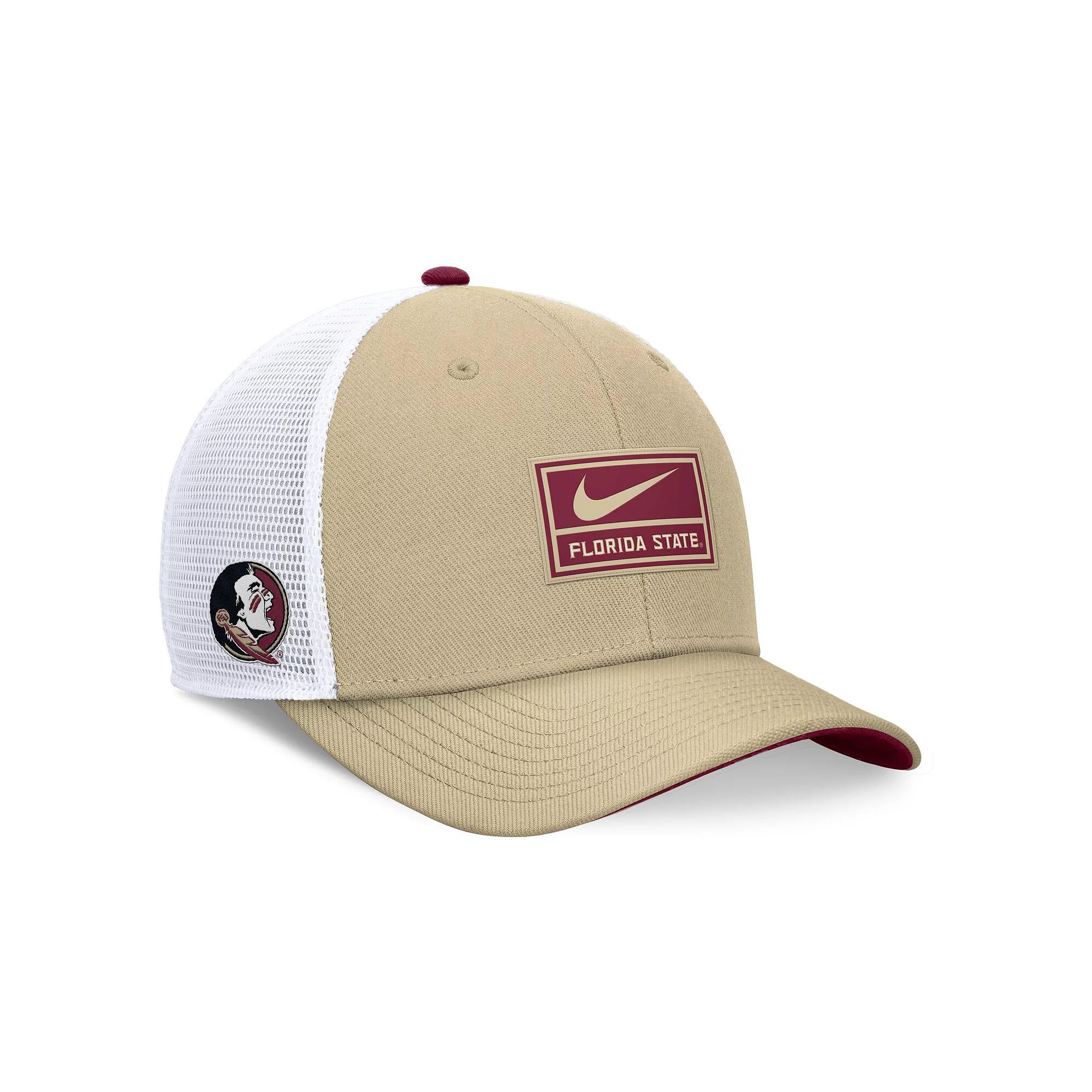 Men's Nike Gold/White Florida State Seminoles 2024 On Field Swoosh Trucker Adjustable Hat, Size: Medium/Large Product Image