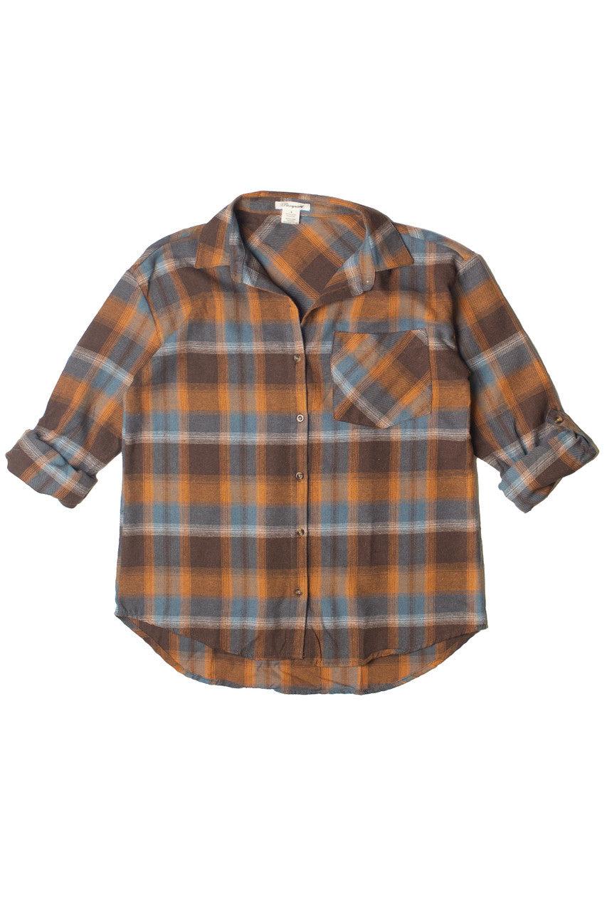 Roll Sleeve Flannel Shirt Product Image