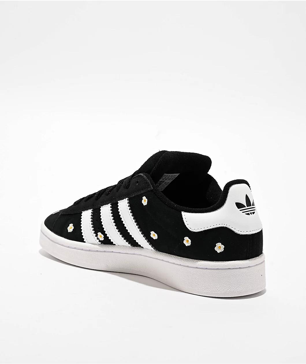 adidas Originals Campus 00s Flower Core Black & Cloud White Skate Shoes Product Image