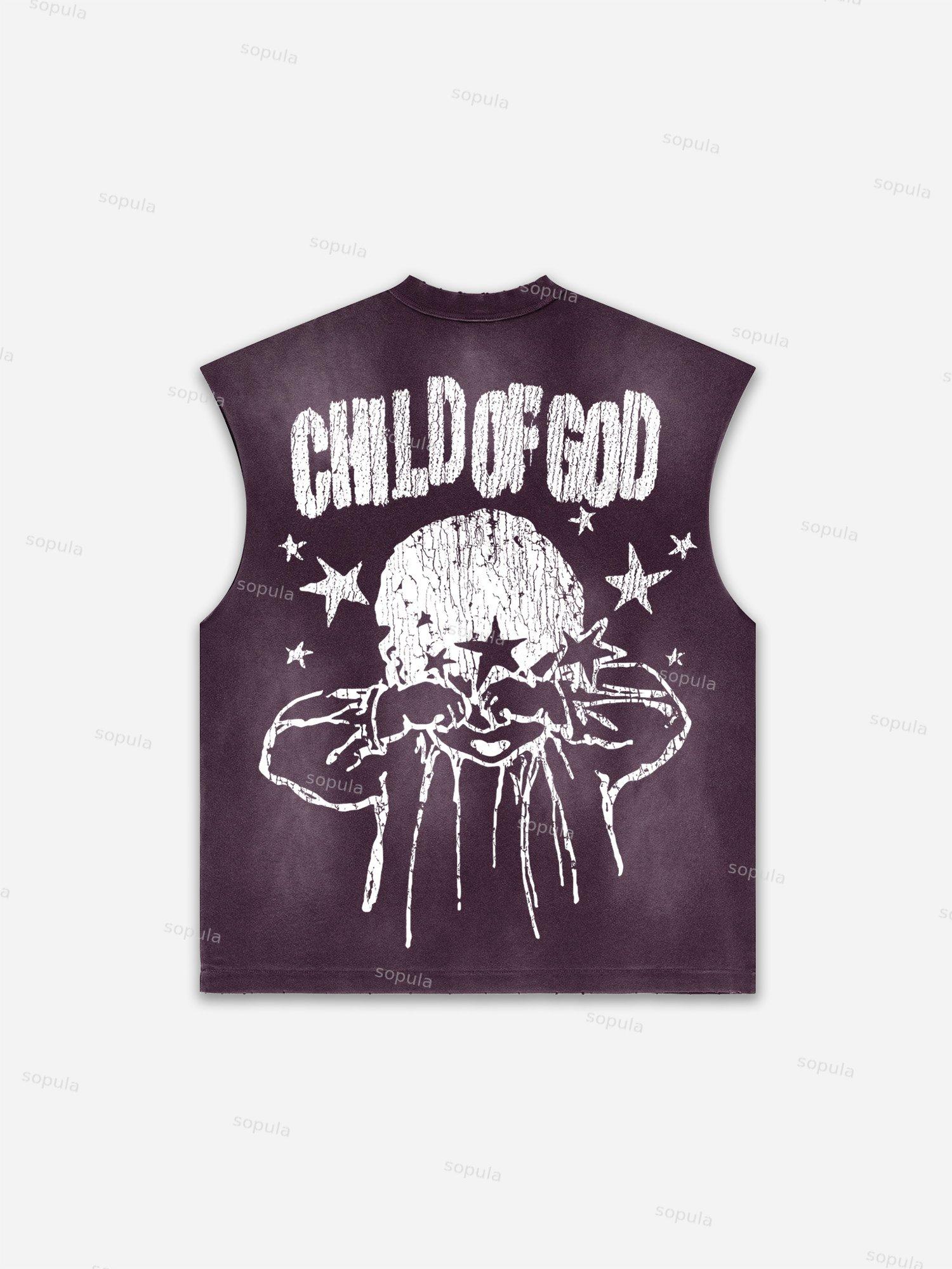 Western Eagle Graphic Men's Washed Tank Top Sleeveless Shirts Product Image