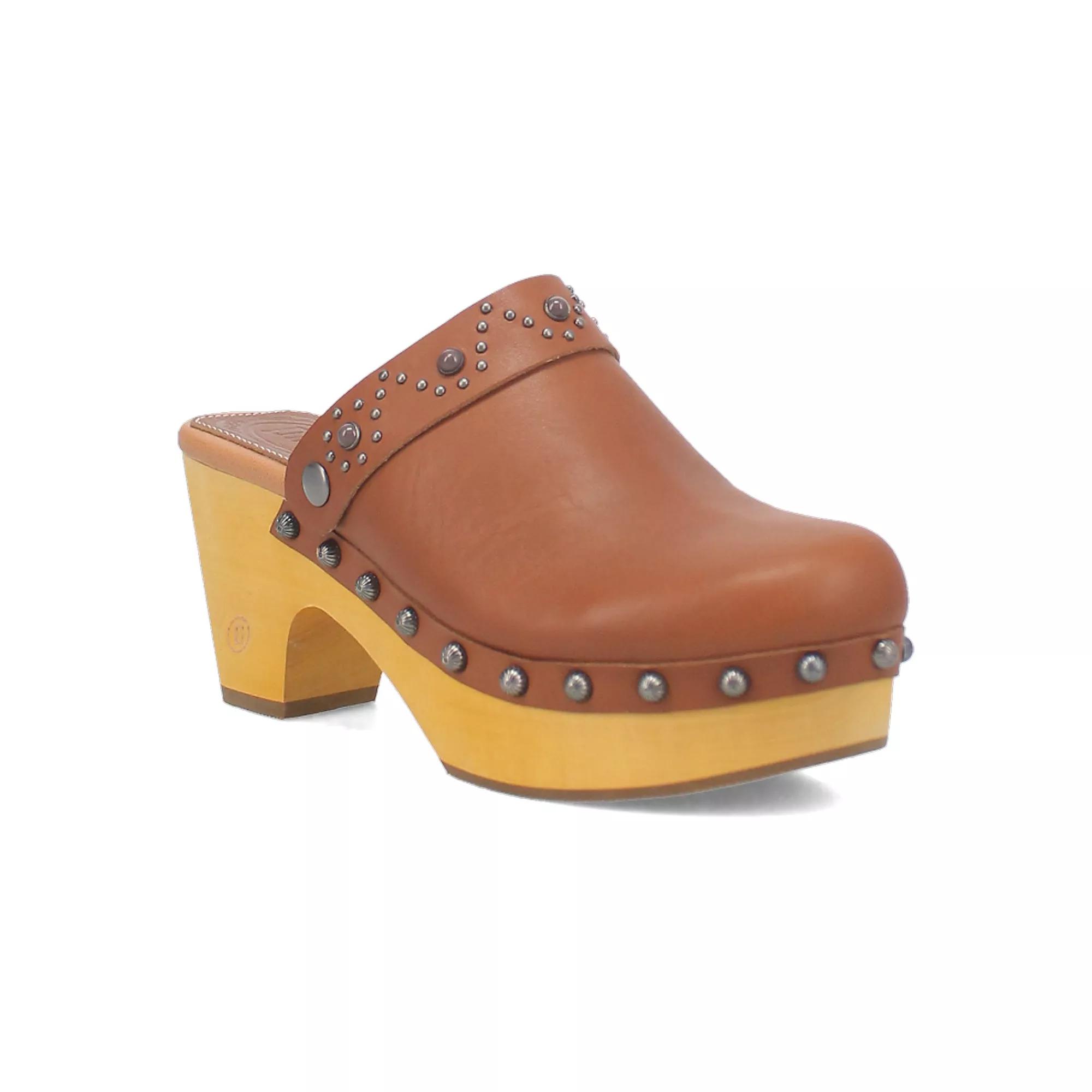 Dingo Deadwood Women's Leather Platform Clogs, Size: 10, White Product Image