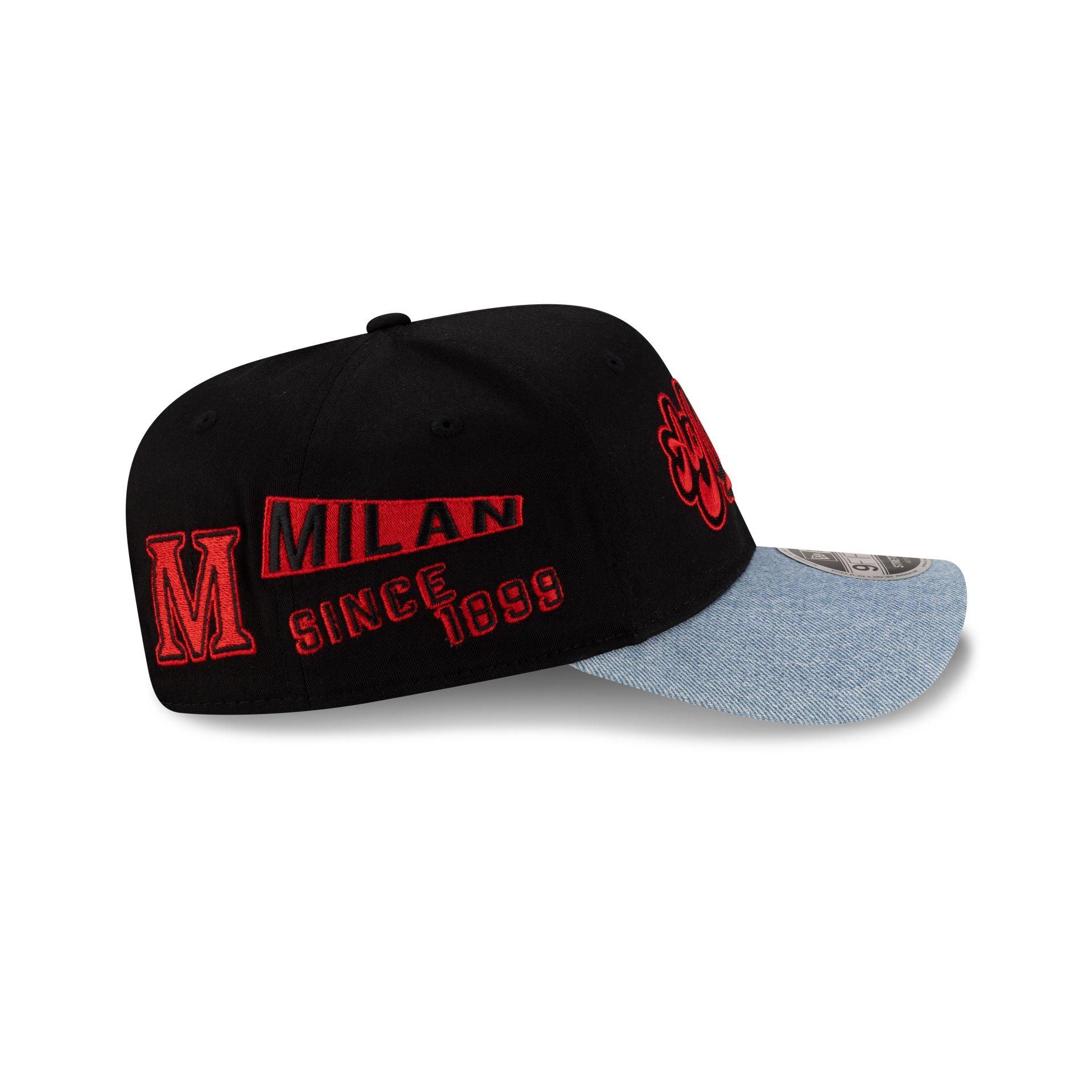 AC Milan Denim Visor 9FIFTY Stretch-Snap Hat Male Product Image