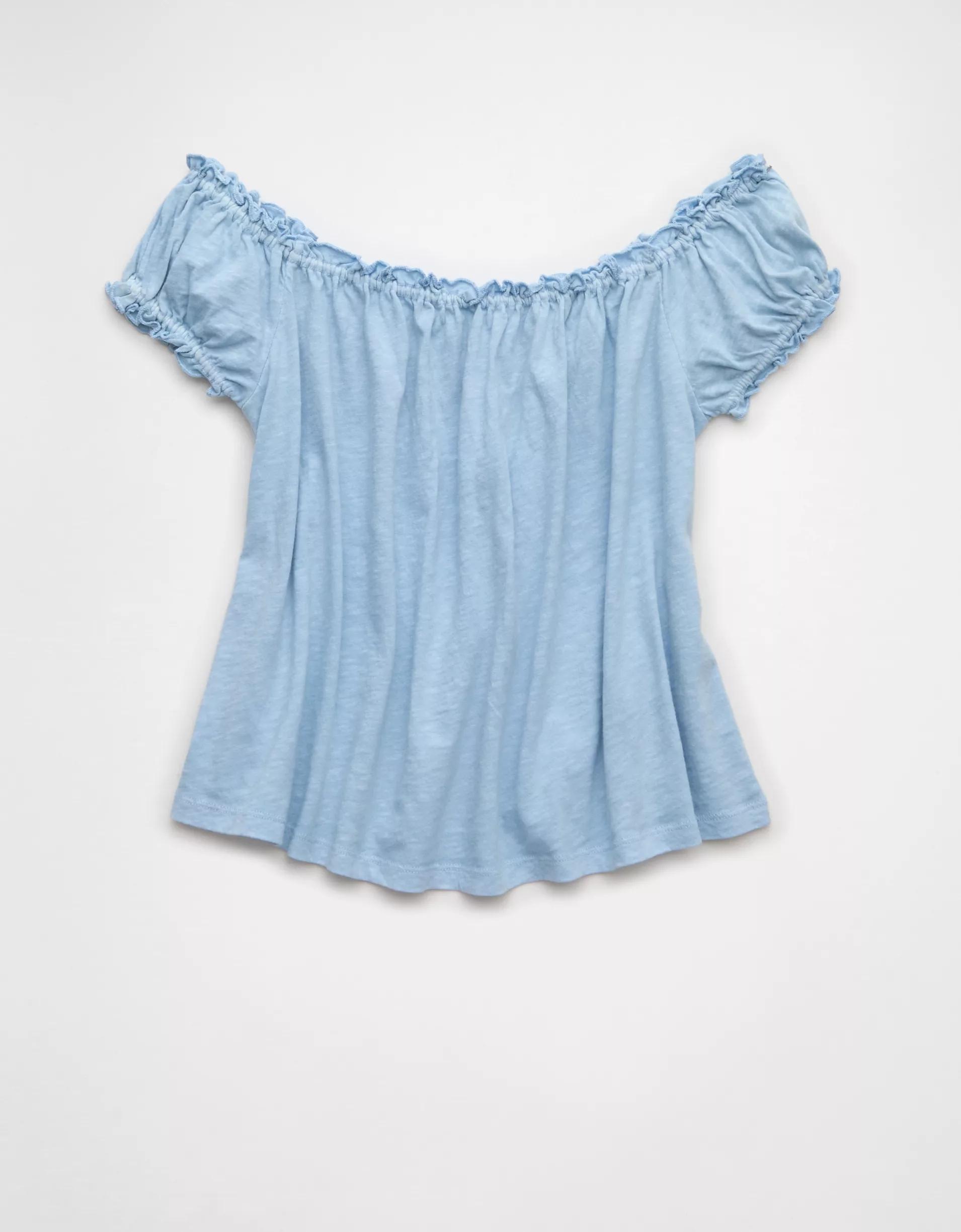 AE Sunchaser Knit Off The Shoulder Swing Top Product Image