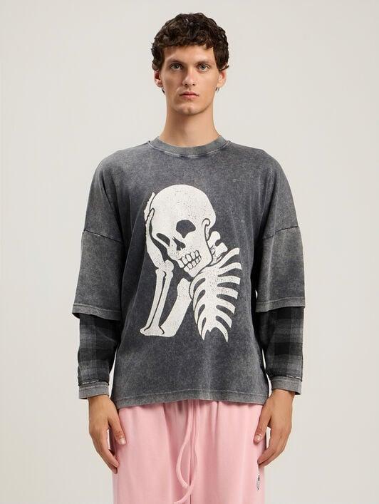 Skull Double Long-Sleeved Shirt Product Image