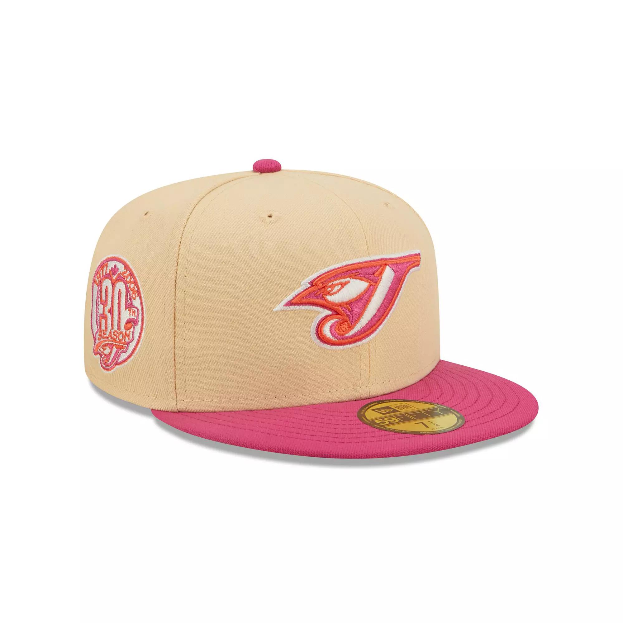 Men's New Era Orange/Pink Toronto Blue Jays 30th Season Mango Passion 59FIFTY Fitted Hat, Size: 7 7/8, Jay Orange Product Image