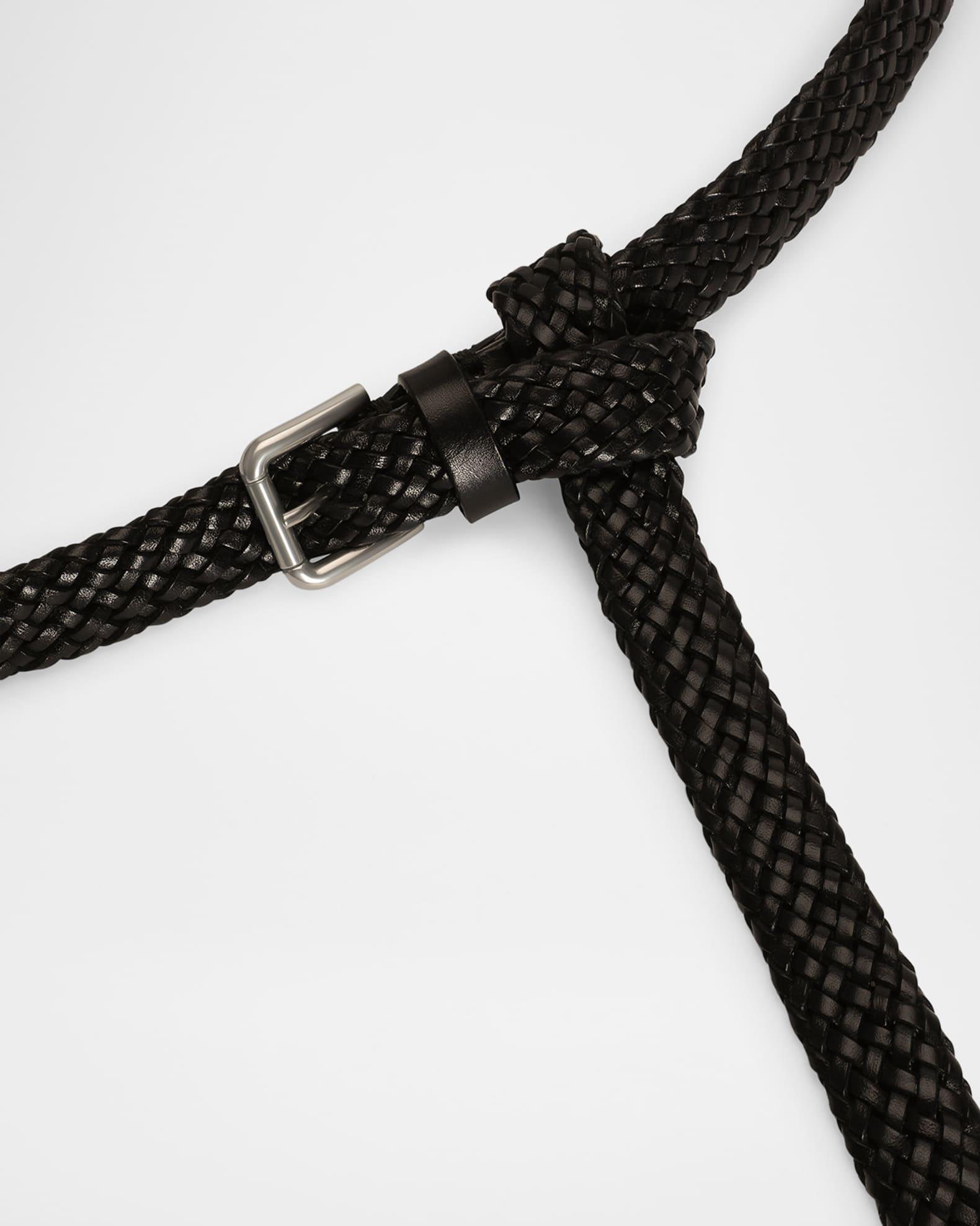 Men's Woven Leather Belt Product Image