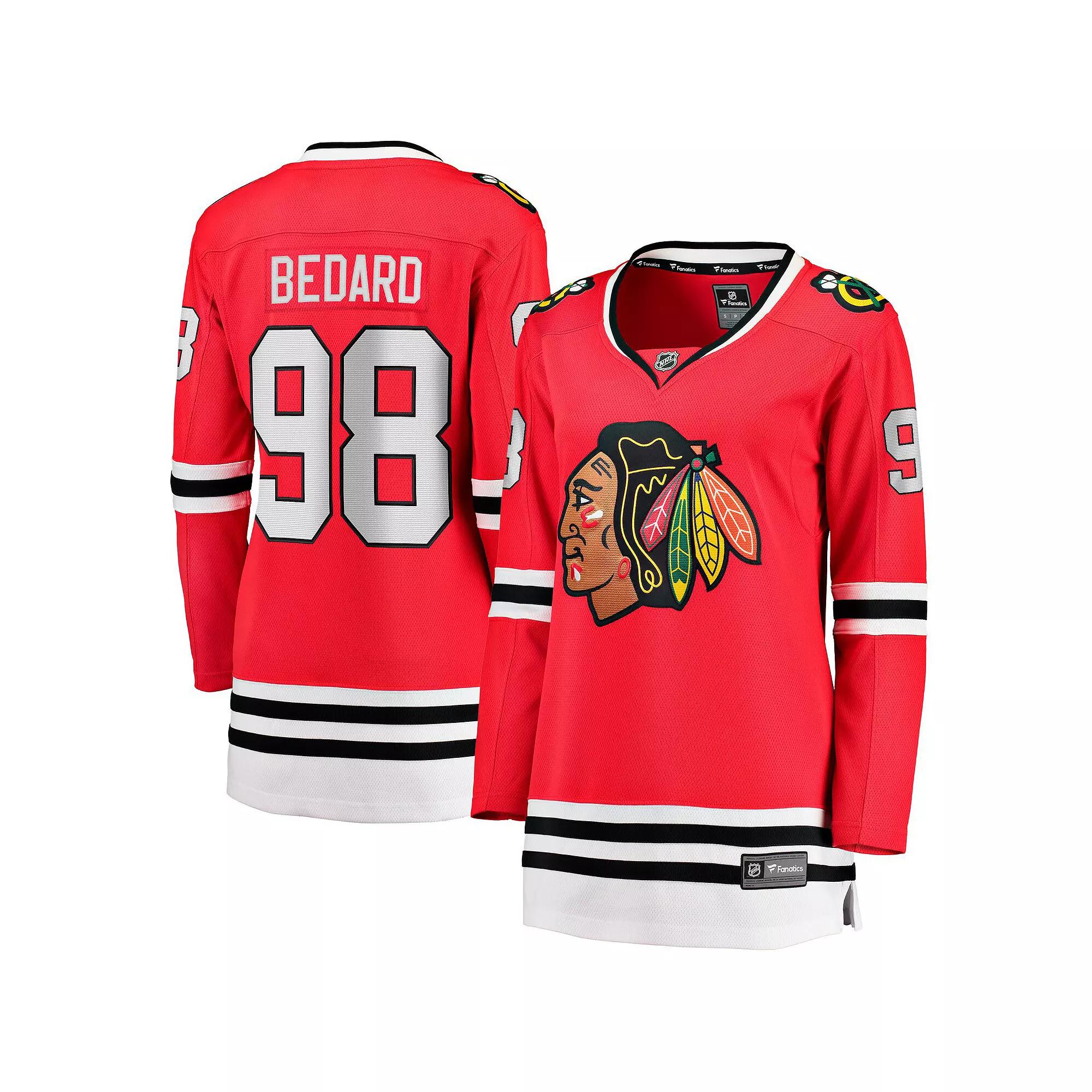 Women's Fanatics Branded Connor Bedard Red Chicago Blackhawks 2023 NHL Draft Home Breakaway Player Jersey,  Product Image