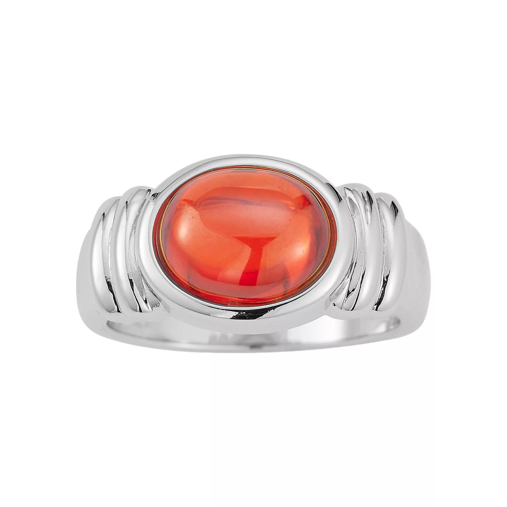 WINX Oval Bold Cubic Zirconia Ring, Womens Silver Tone Product Image