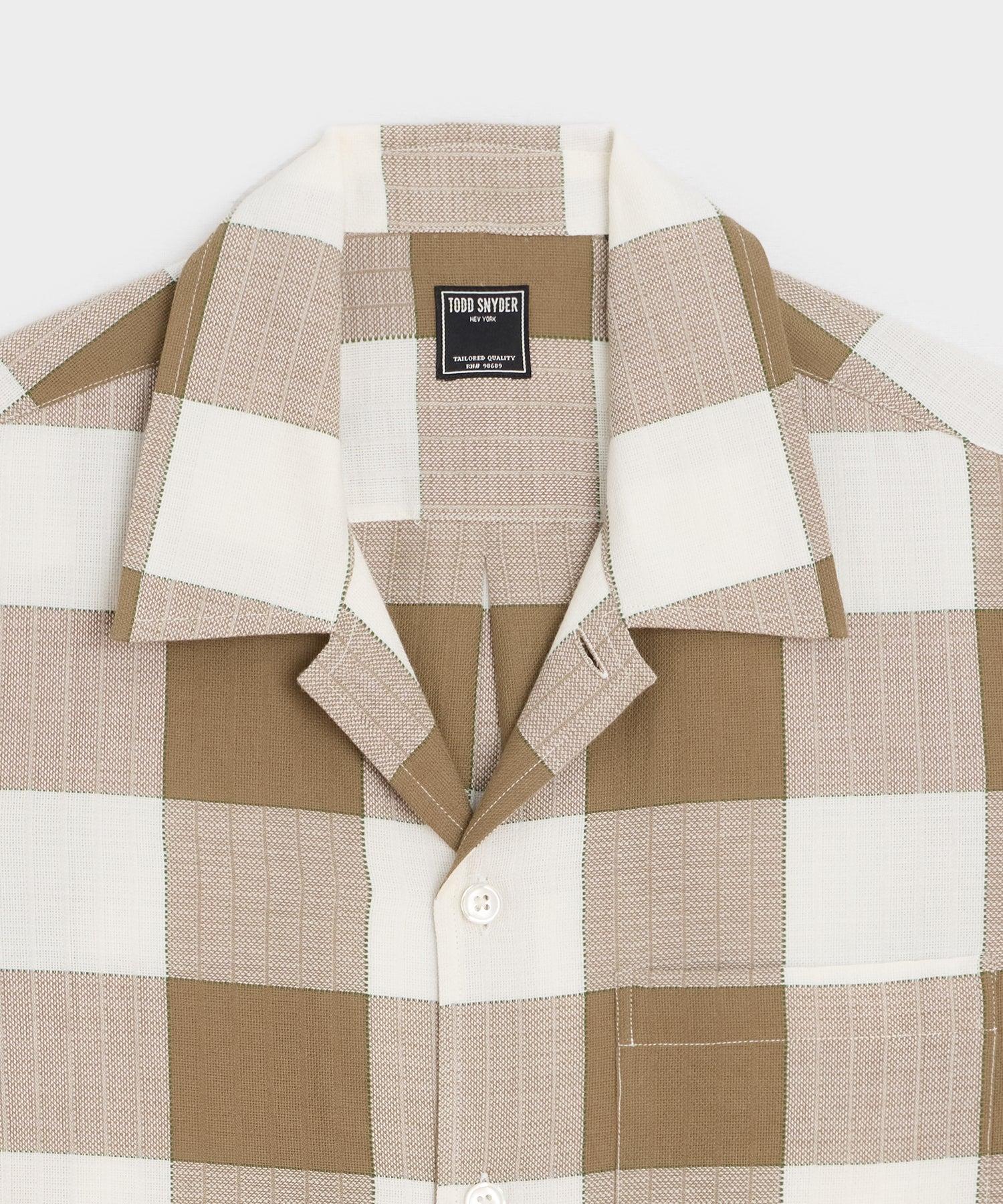 Cotton Check Camp Collar Shirt Product Image
