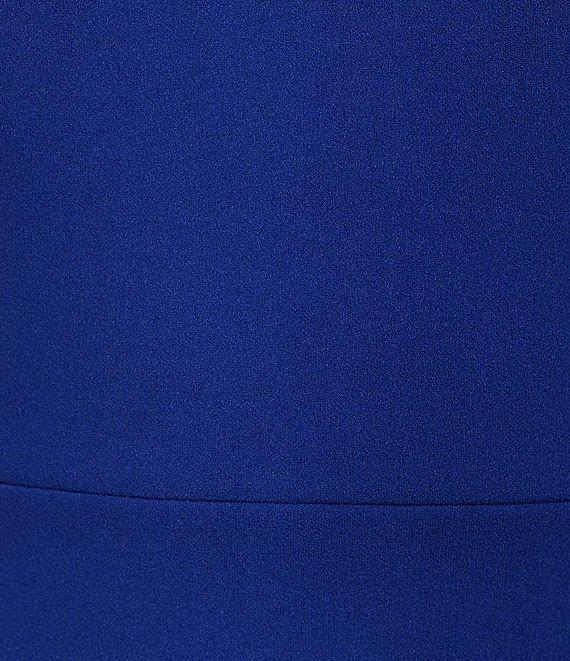 Calvin Klein Short Pleated Sleeve Crew Neck Sheath Dress Product Image