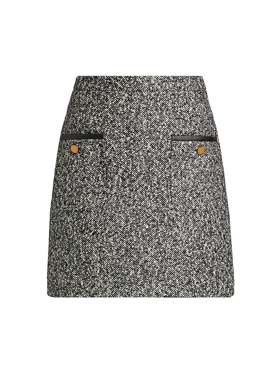 Womens Cosa Wool-Blend Tweed Miniskirt Product Image