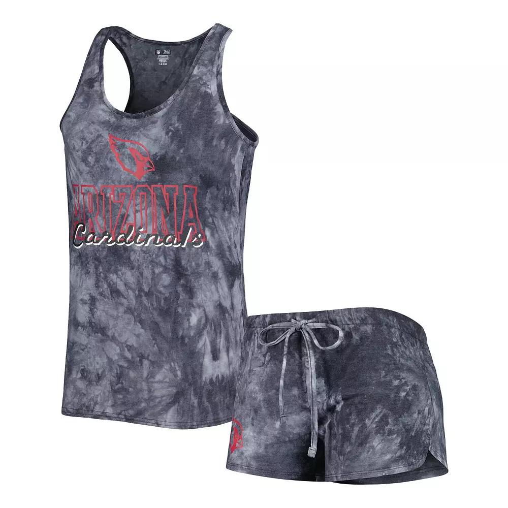 Women's Concepts Sport Charcoal Arizona Cardinals Billboard Scoop Neck Racerback Tank Top and Shorts Sleep Set, Size: 3XL Product Image