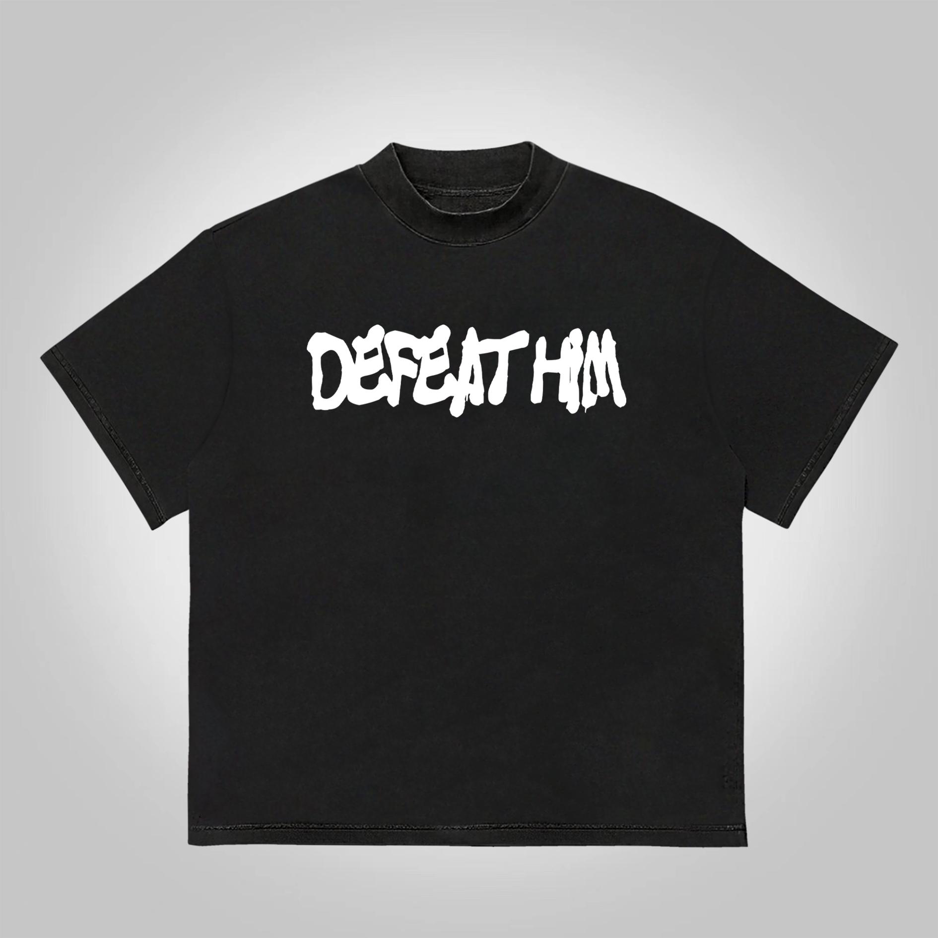 Sopula Vintage Boxer Defeat Him Graphic Print Cotton T-Shirt Product Image