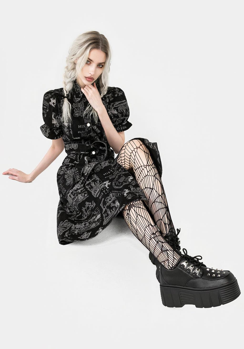 Cobweb Patterned Fishnet Tights Product Image