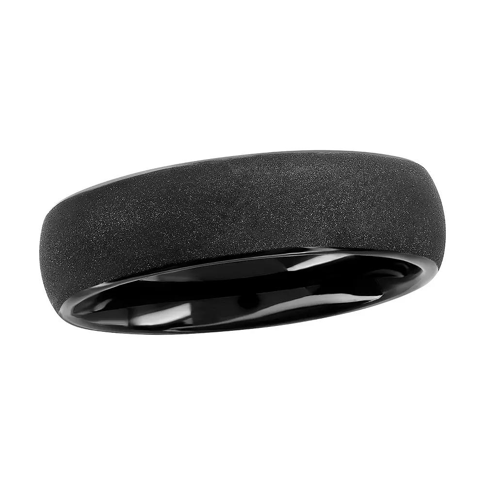 Men's Metallo 6mm Tungsten Matte Black Plated Ring,  Product Image