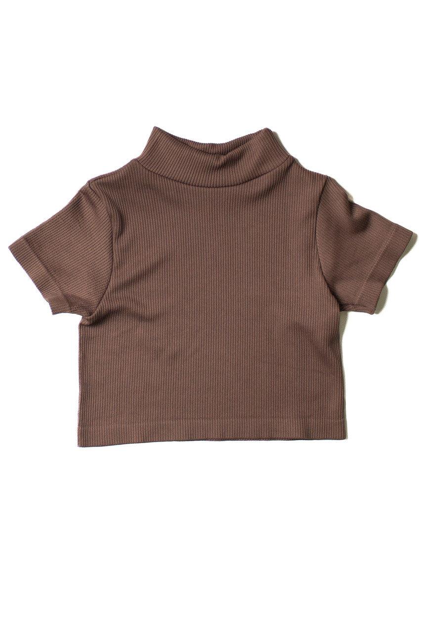 Seamless Short Sleeve Mock Neck Top Product Image