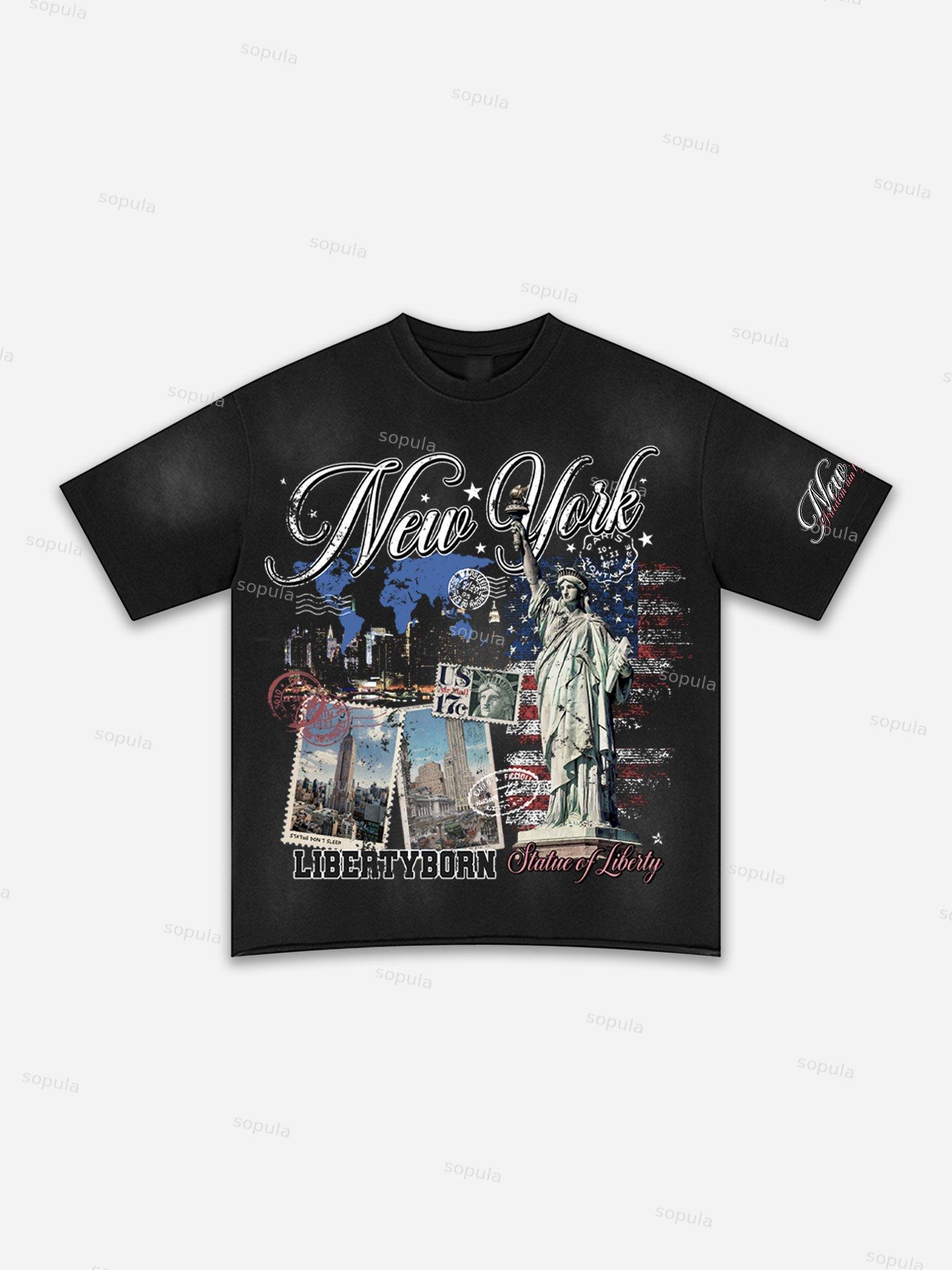 Street Goals Lip Braces Make Vintage Printed Graphic Washed T-shirt Product Image