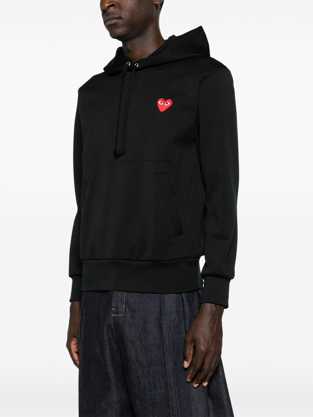 heart-print pullover hoodie Product Image