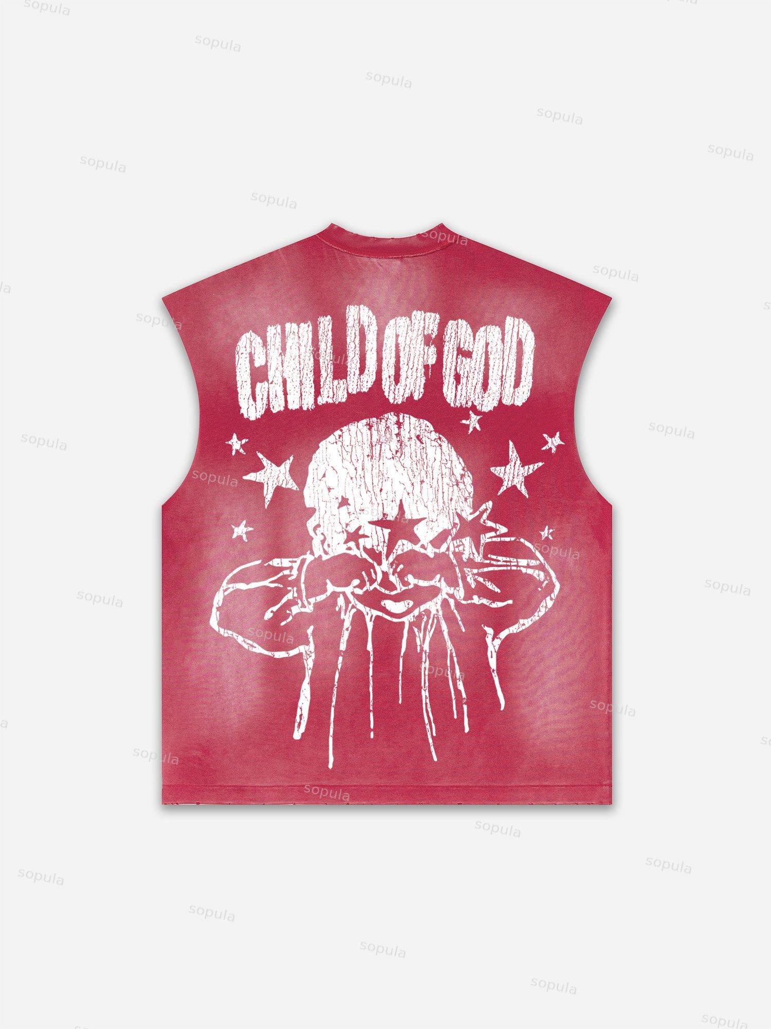 Western Eagle Graphic Men's Washed Tank Top Sleeveless Shirts Product Image