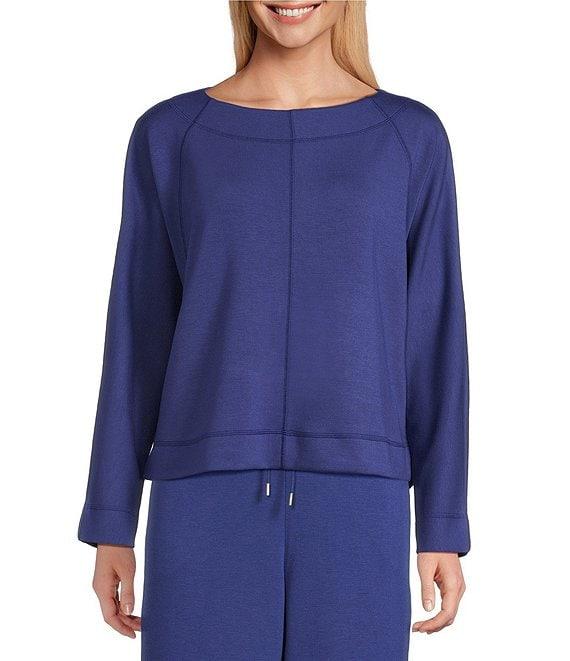 Westbound Coordinating Long Sleeve Crew Neck Seamed Knit Top Product Image