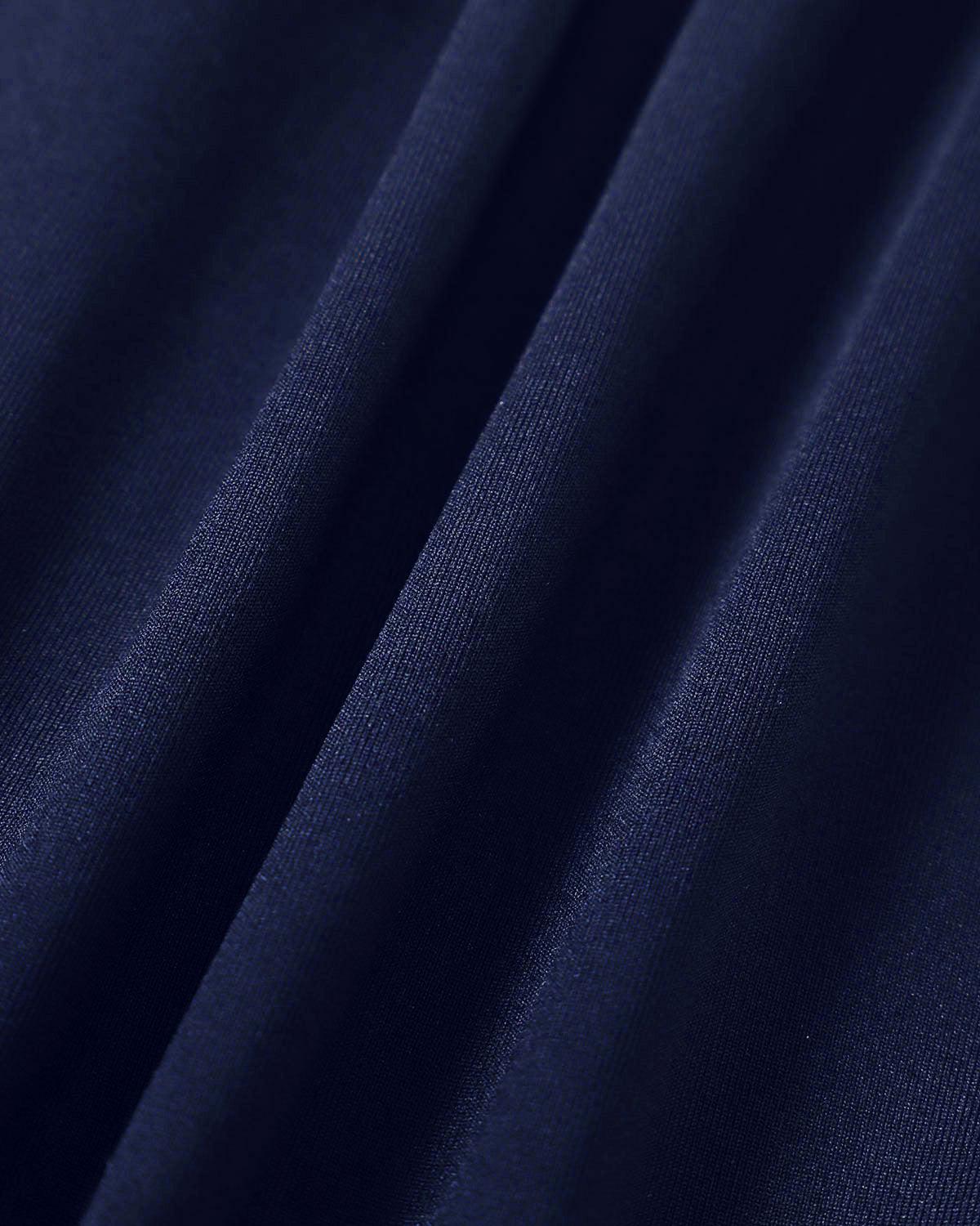 Navy Square Neck A-Line Mini Dress Product Image