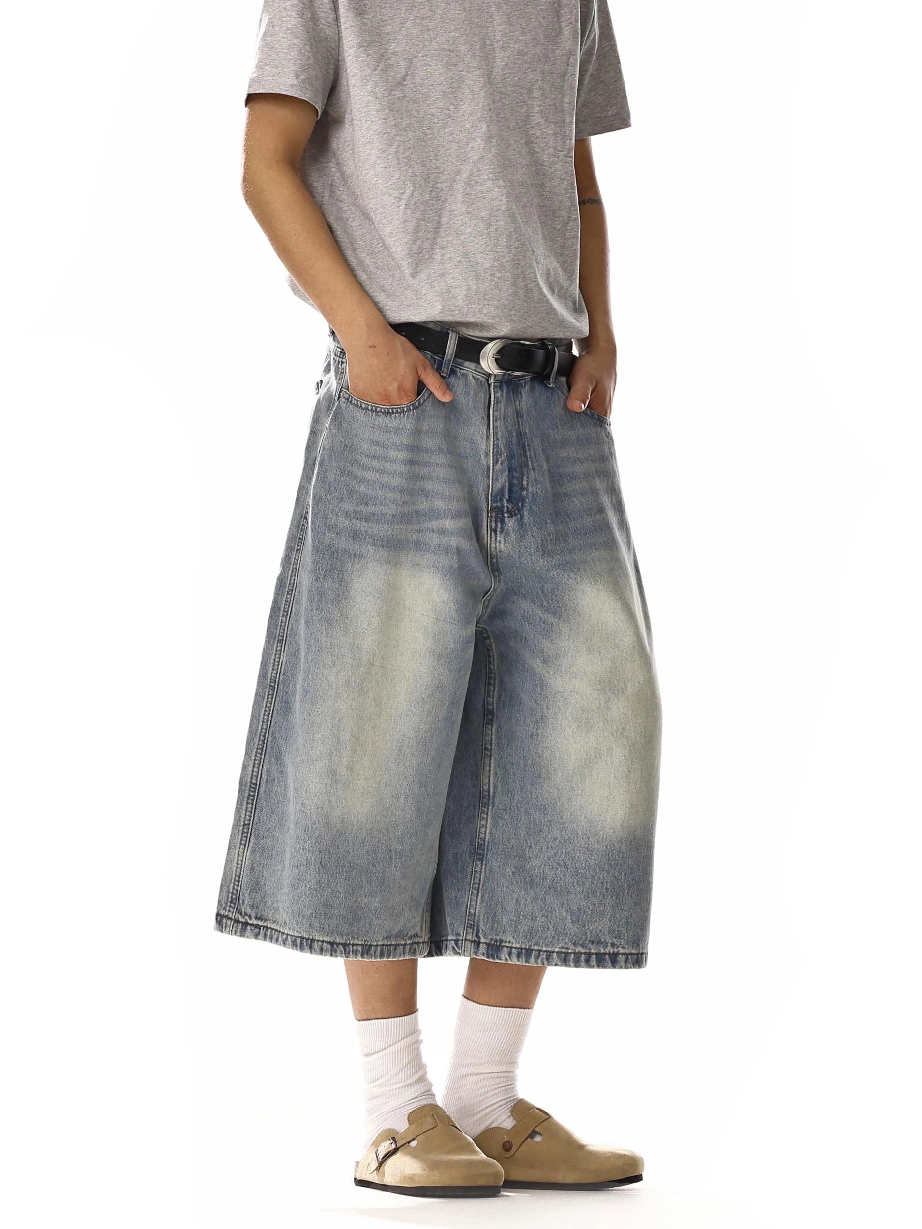 RT No. 18245 WHISKER WASH DENIM SHORTS Product Image