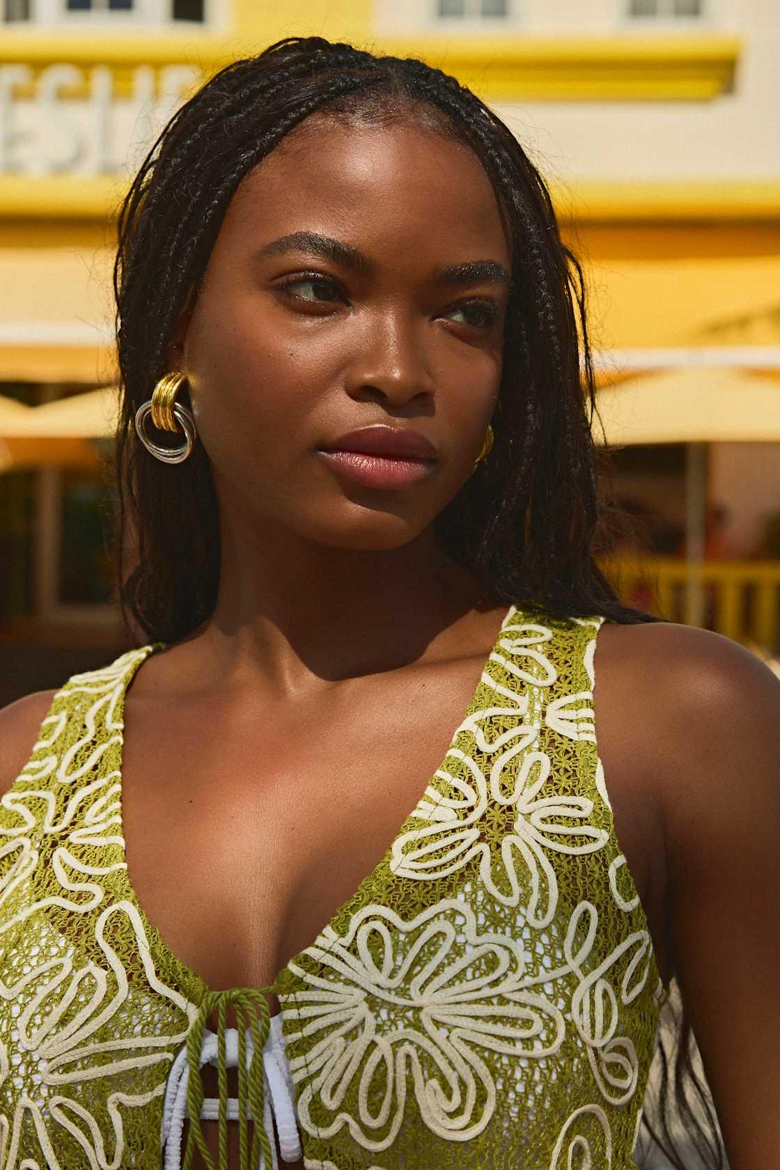 Cam Gold and Silver Doorknocker Earrings Product Image