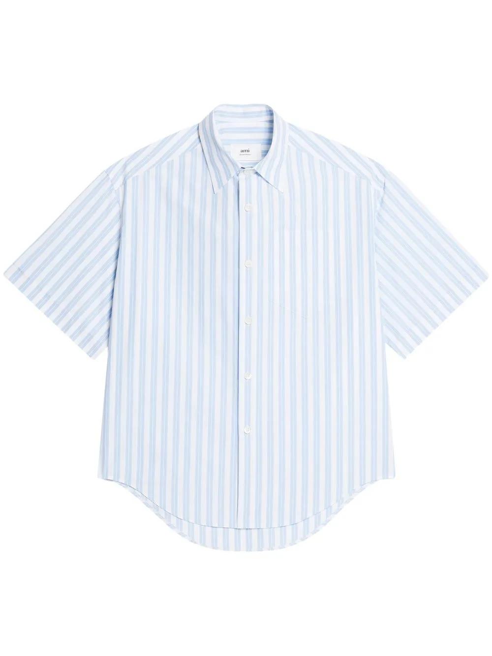 striped short-sleeve shirt Product Image
