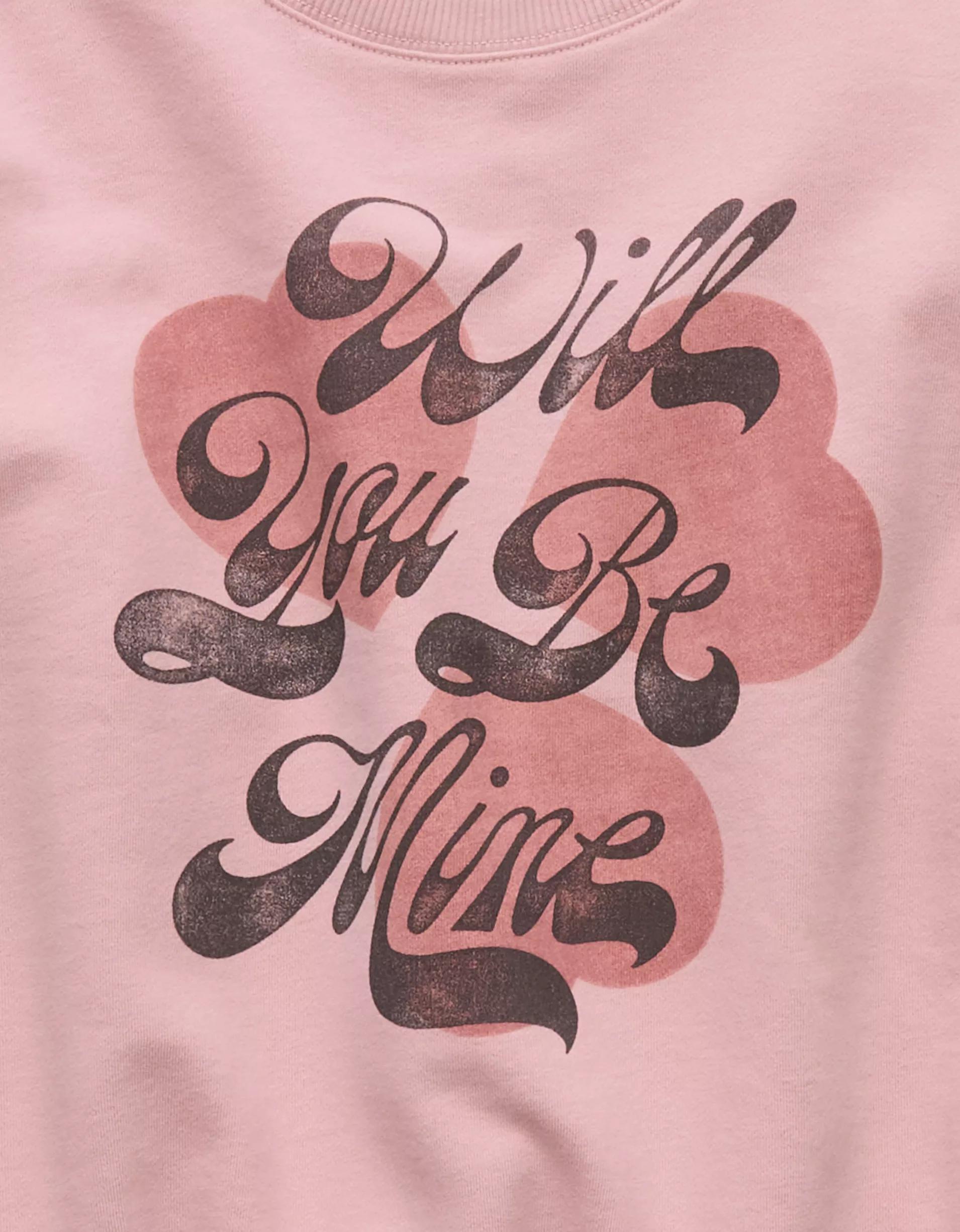 AE Valentine's Day Graphic Relaxed Crew Neck Sweatshirt Product Image