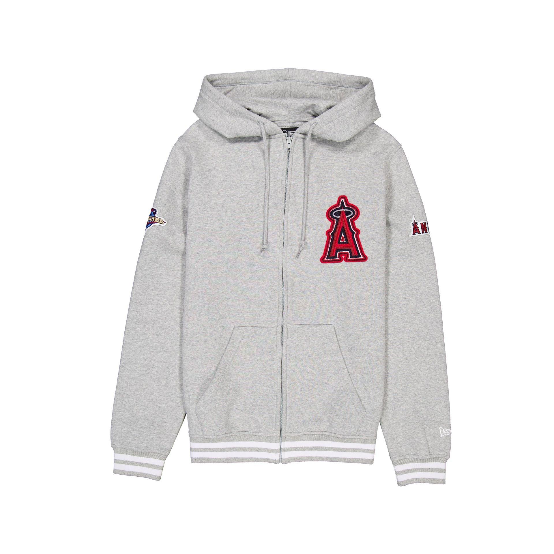 Los Angeles Angels Gray Logo Select Full-Zip Hoodie Male Product Image