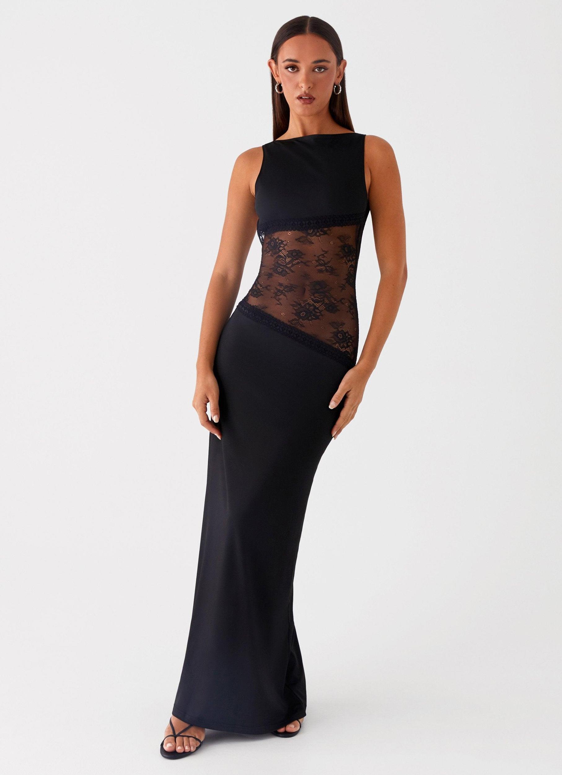 Lucinda Maxi Dress - Black Girls Product Image