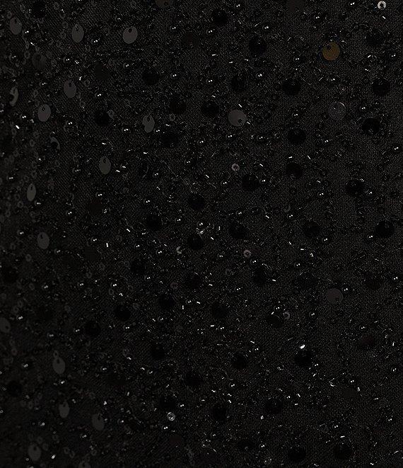 GB Social V-Neck Textured Sequin Dress Product Image