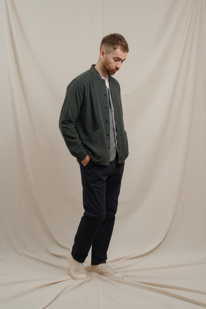 Organic Cord Baseball Overshirt Product Image