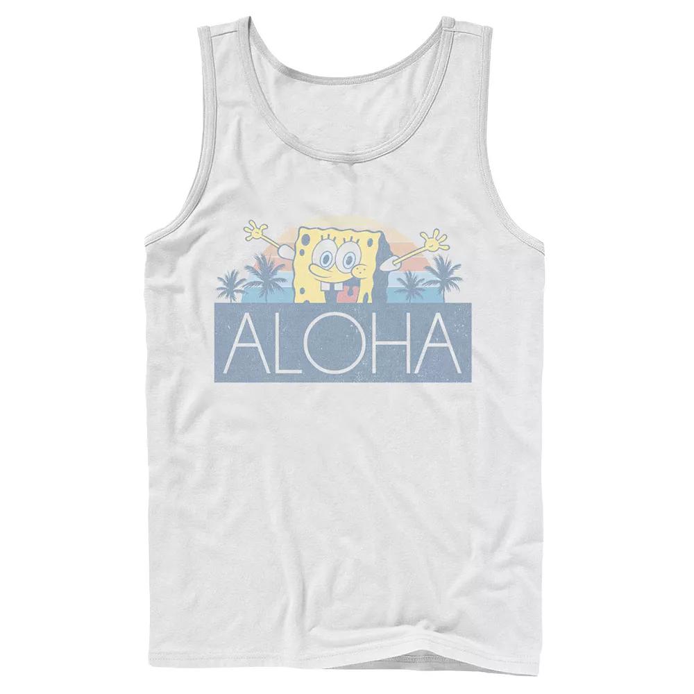 Men's Nickelodeon SpongeBob SquarePants Aloha Vintage Sunset Tank Top,  Product Image