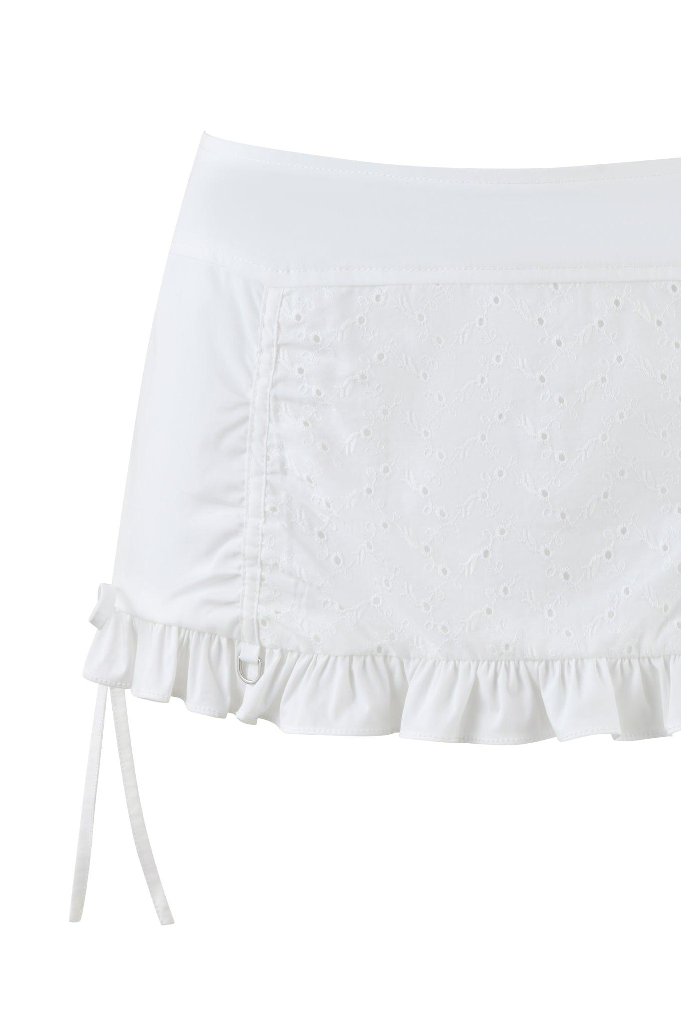 WREN MINI SKIRT - WHITE Product Image