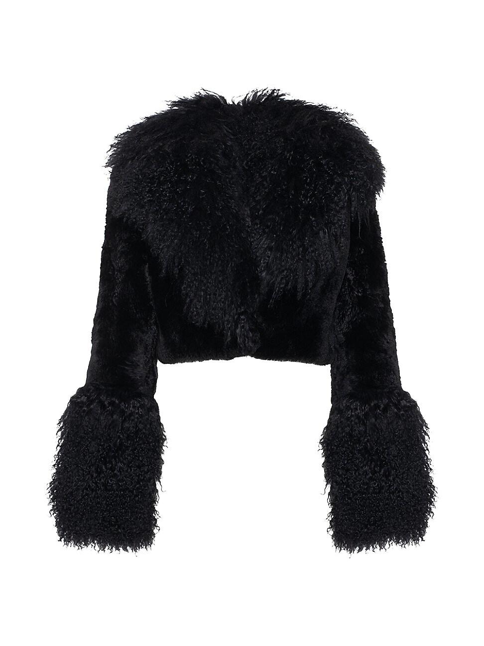 Womens Sheared Cashmere Goat Bolero Coat Product Image