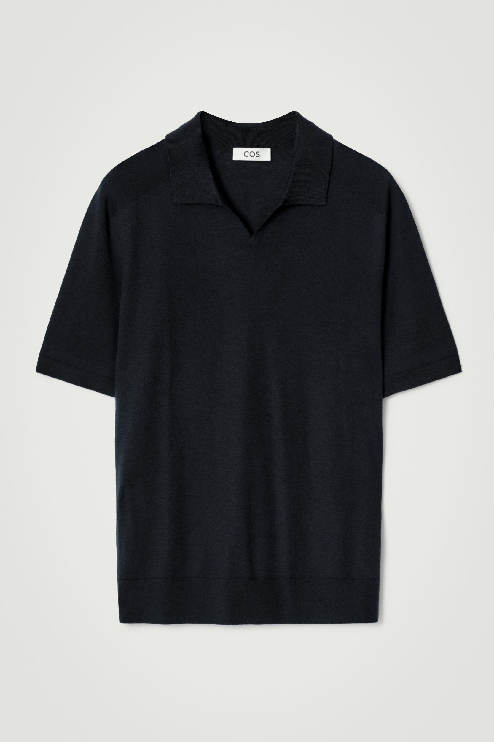 OPEN-COLLAR CASHMERE POLO SHIRT Product Image