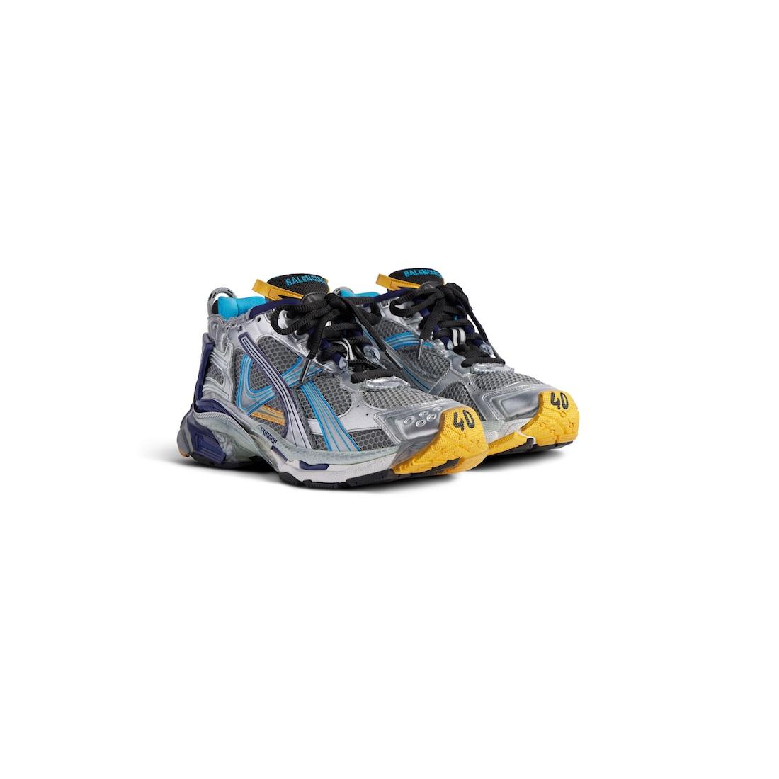 Men's Runner Sneaker in Grey/blue/orange/aqua Product Image