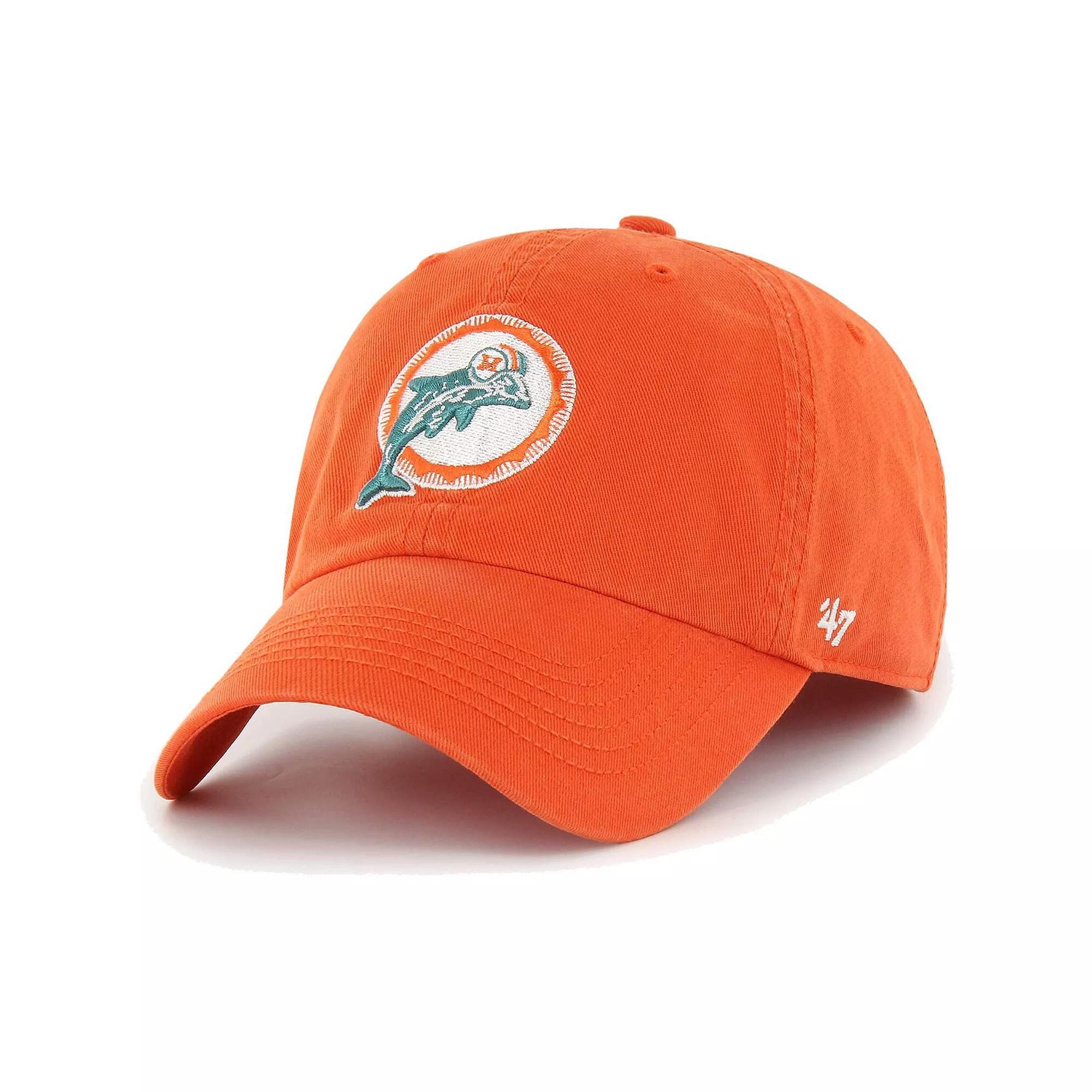 Men's '47 Orange Miami Dolphins Gridiron Classics Franchise Legacy Fitted Hat,  Product Image