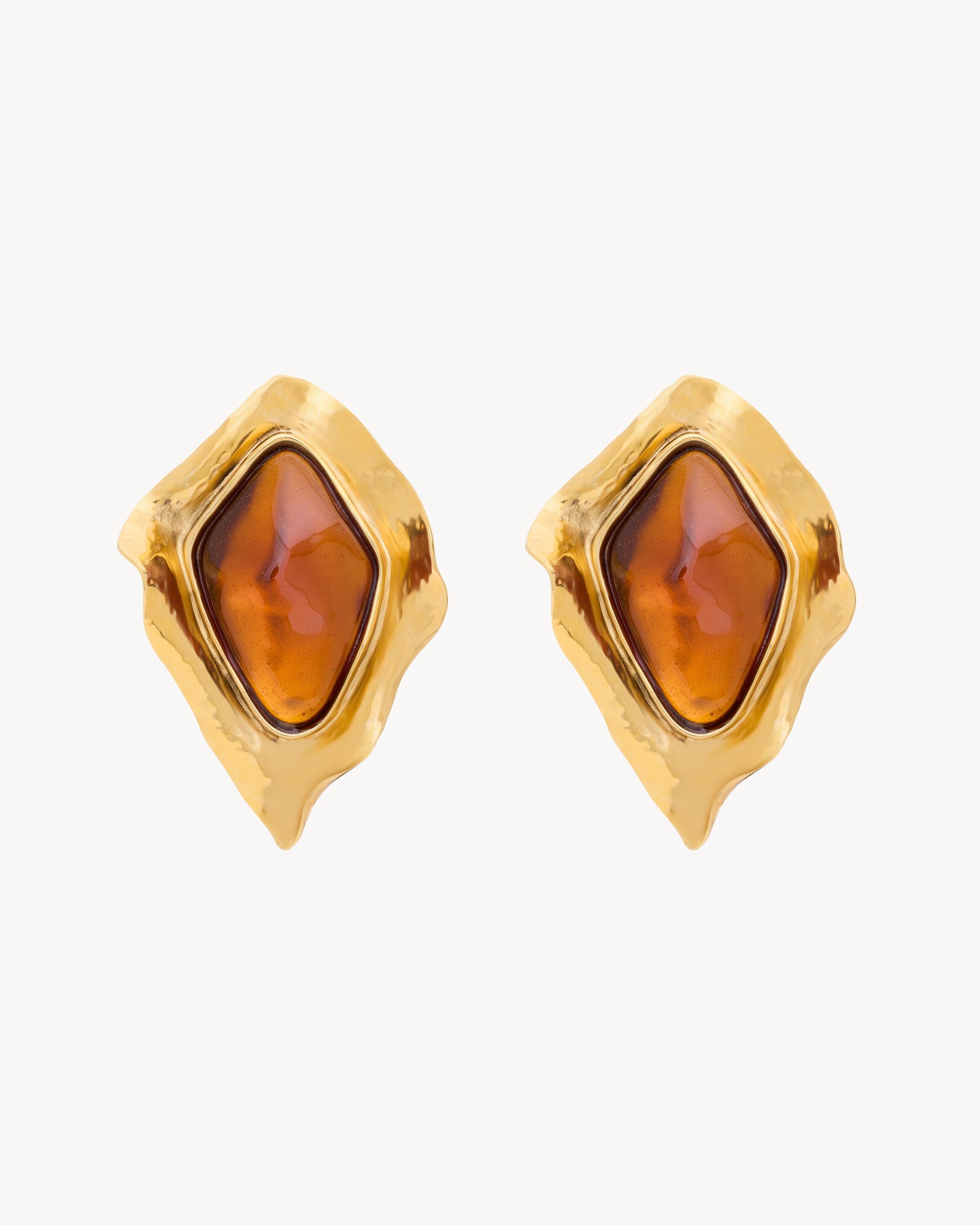 cabochon earrings in resin and metal Product Image