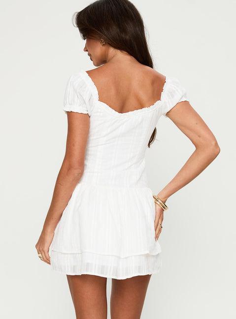 Bluegrove Mini Dress White Product Image
