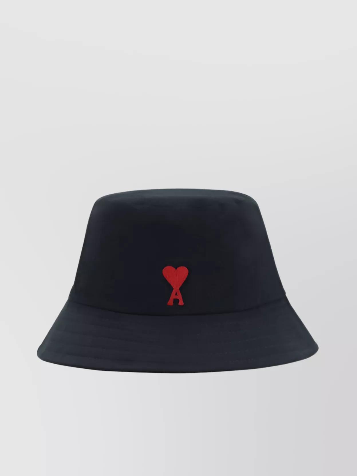AMI ALEXANDRE MATTIUSSI Ami Paris Ami Paris De Coeur Cotton Bucket Hat In Black Product Image