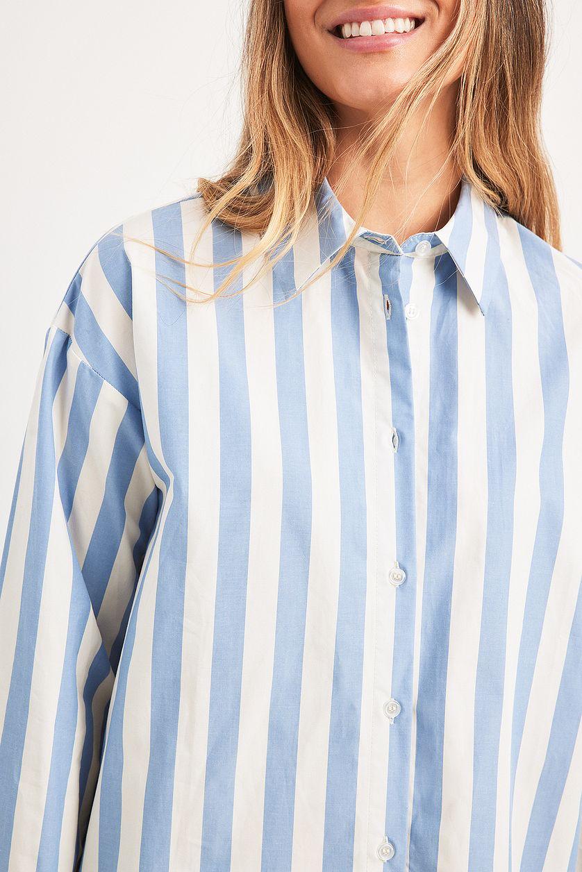 Oversized Long Sleeve Cotton Shirt Product Image