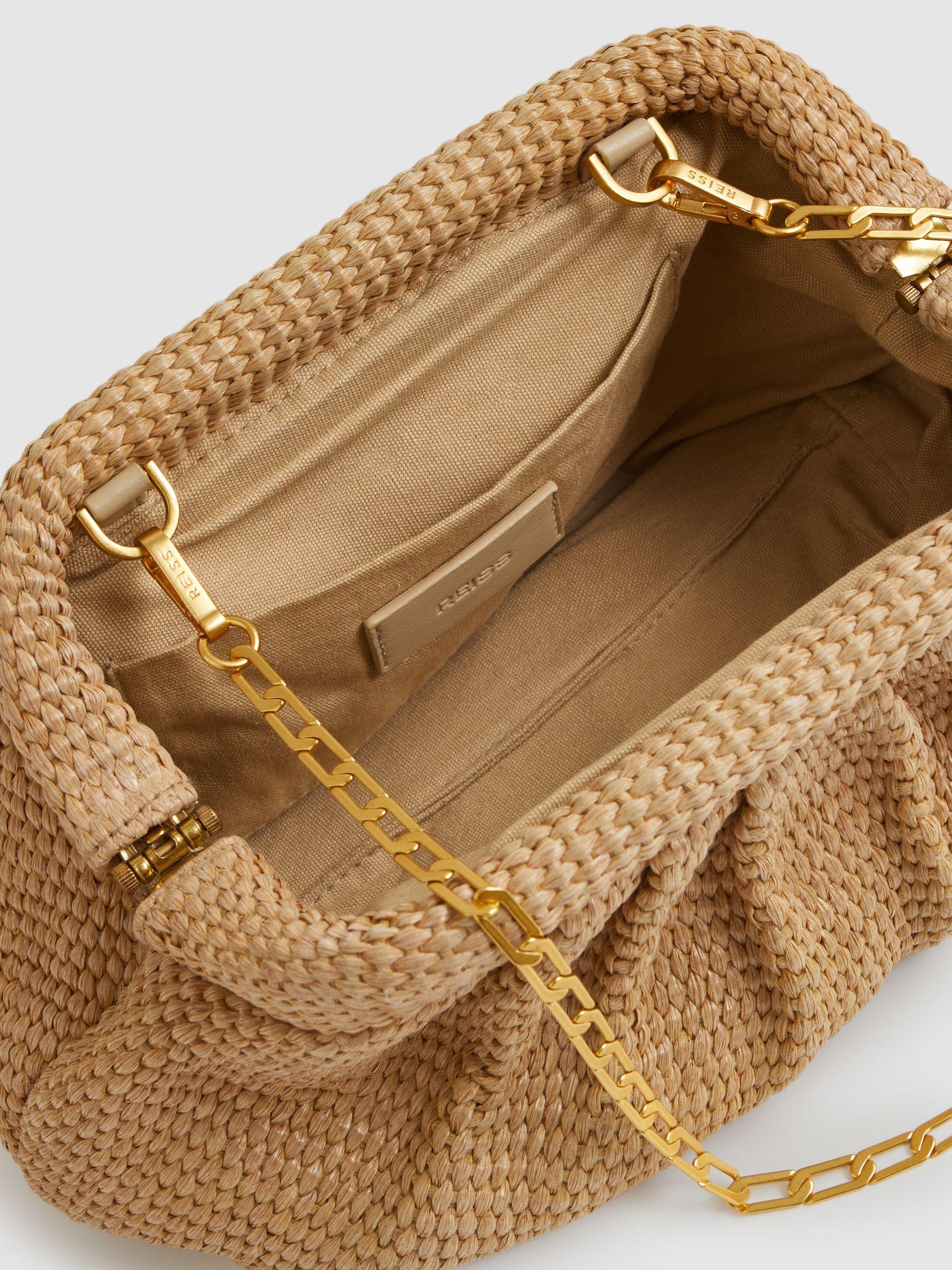 Raffia Clutch Bag in Natural Product Image